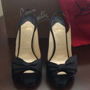 Christian Louboutin Satin Bow Heels